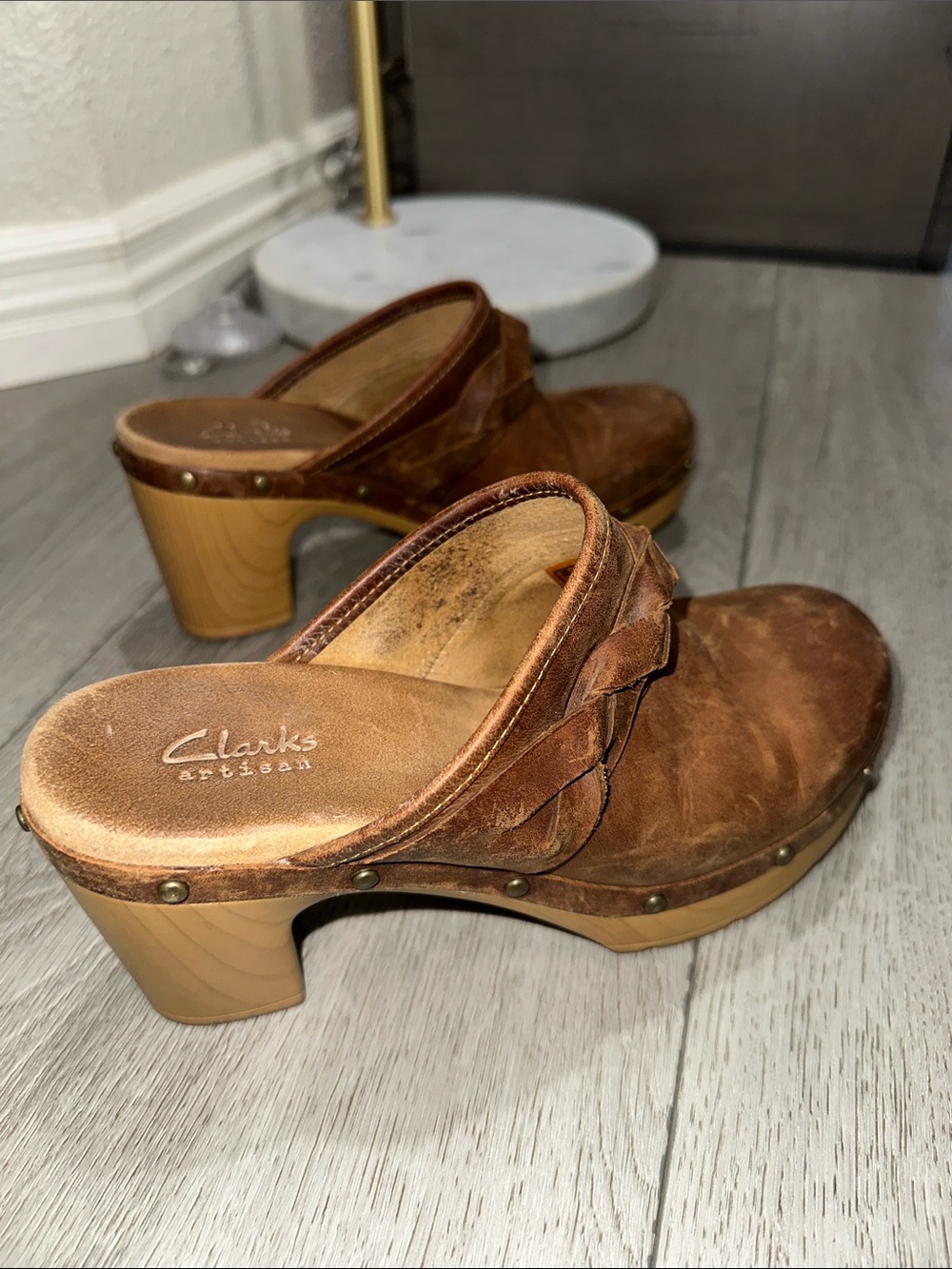 Clarks Artisan Ledella Leather Clogs size 6 - Picture 7 of 8
